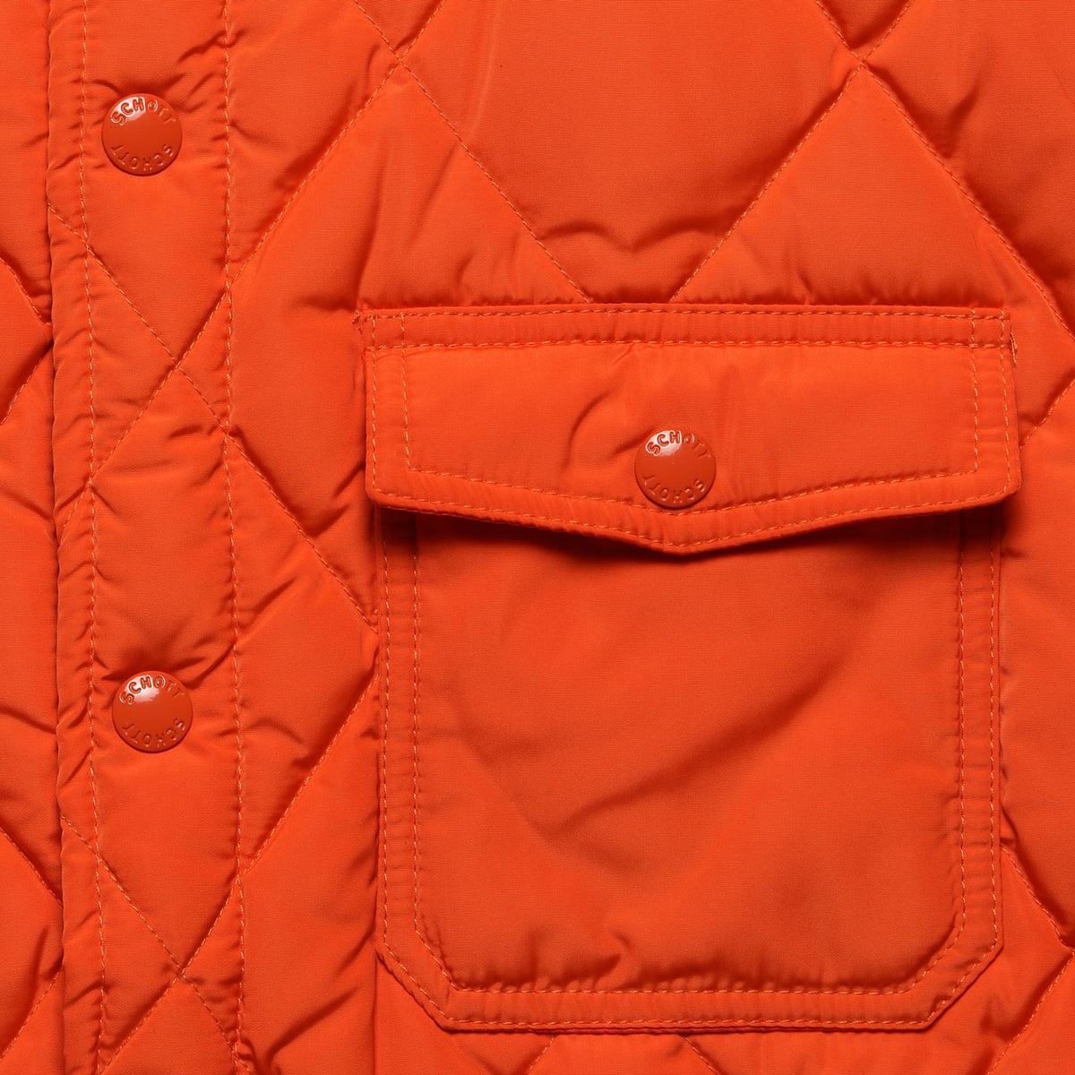 Down-Filled Quilted Shirt Jacket - Orange Product Image