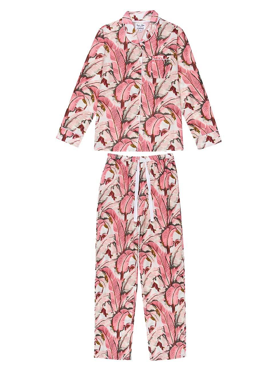 Womens Martinique Banana Leaf Long PJ Set Product Image