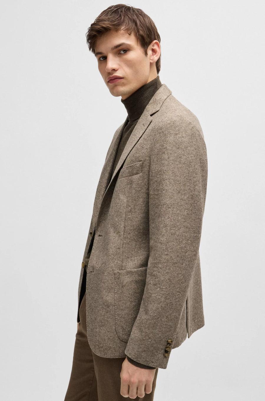 Boss C-Hanry-J Slim-Fit Jacket in Stretch Jersey with Wool Product Image