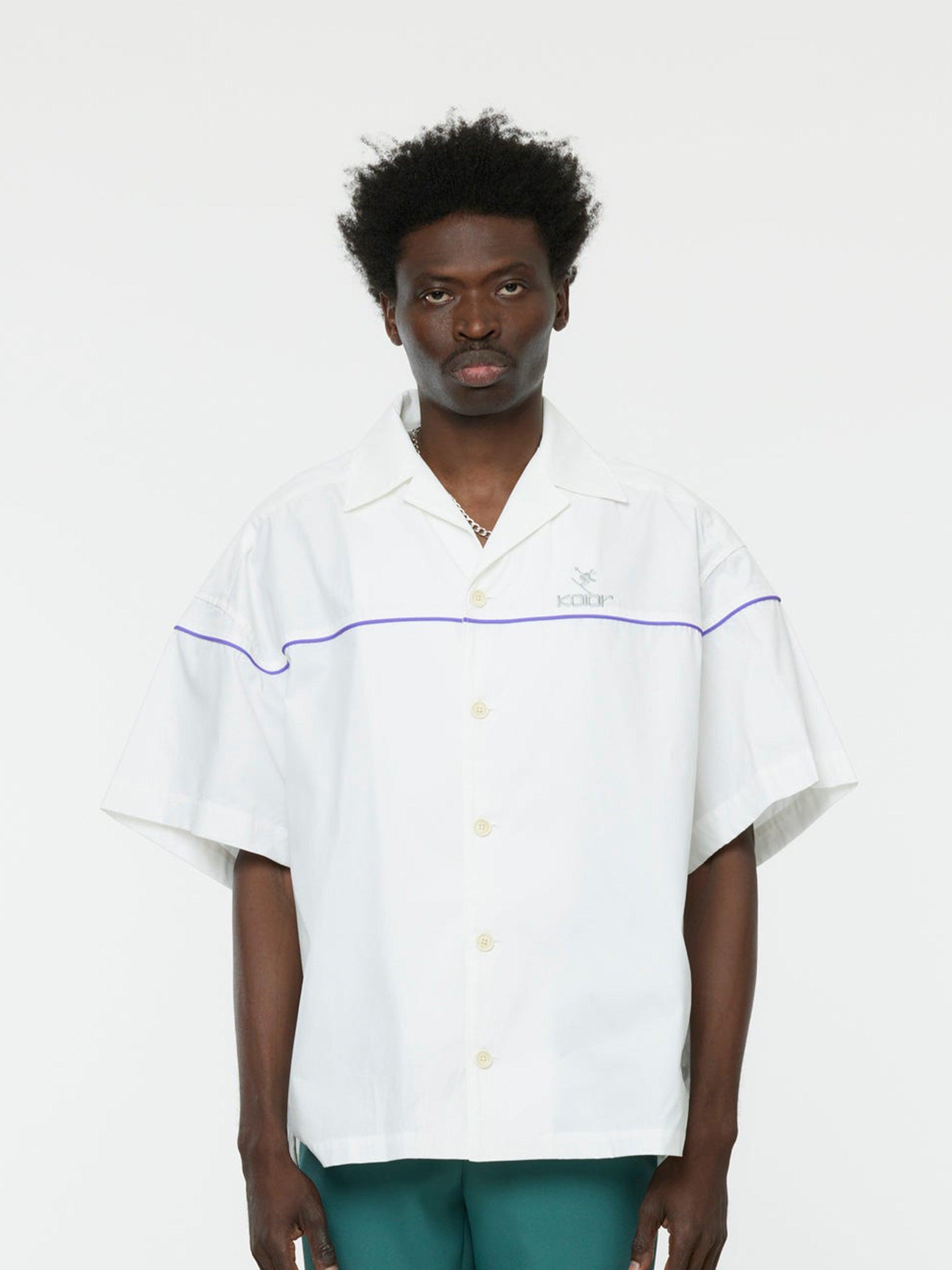 Embroidered Bowling Shirt (White) Product Image