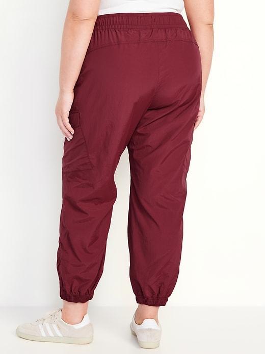 High-Waisted Ankle-Zip Cargo Joggers Product Image