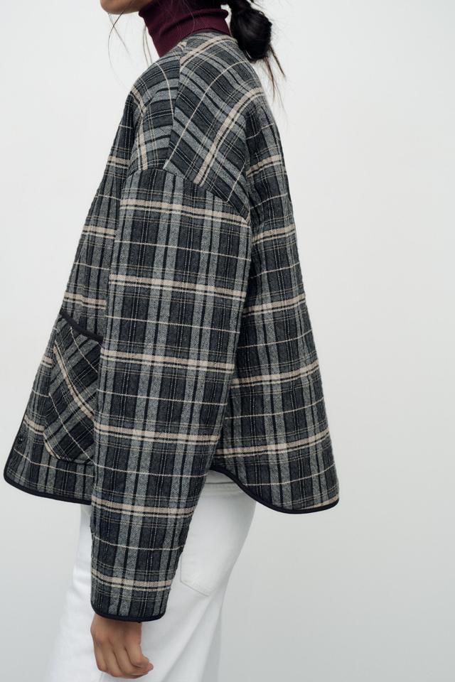 PLAID PUFFER JACKET Product Image