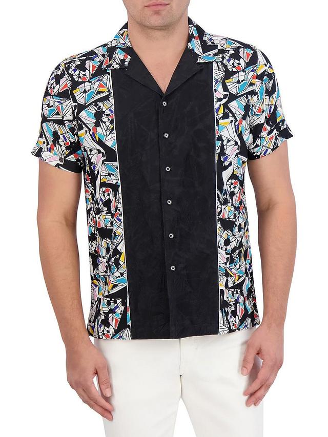 Mens Omura Woven Short-Sleeve Shirt Product Image