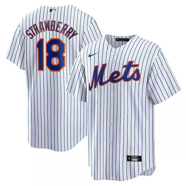 Mens Nike Darryl Strawberry New York Mets Home Replica Player Jersey Product Image