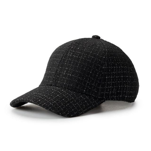 Womens Sonoma Goods For Life Tweed Baseball Cap Product Image