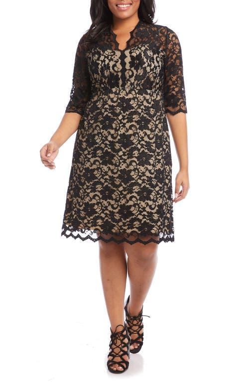 Karen Kane Scalloped Stretch Lace Dress Product Image