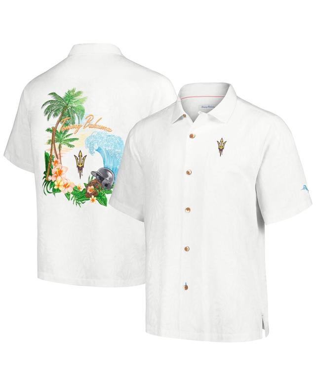 Tommy Bahama Mens White Arizona State Sun Devils Castaway Game Camp Button-Up Shirt Product Image