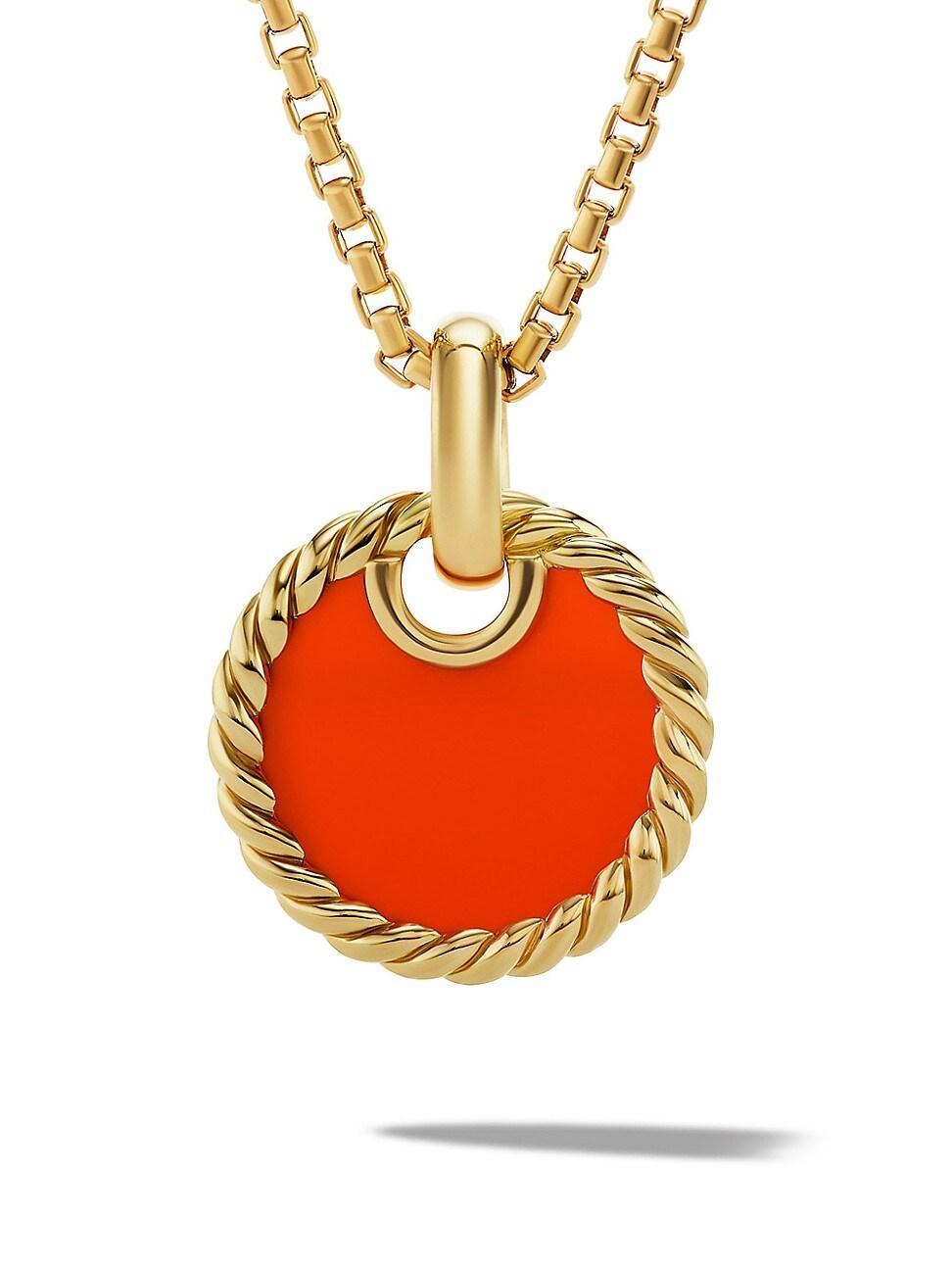 Womens DY Elements Disc Pendant In 18K Yellow Gold Product Image