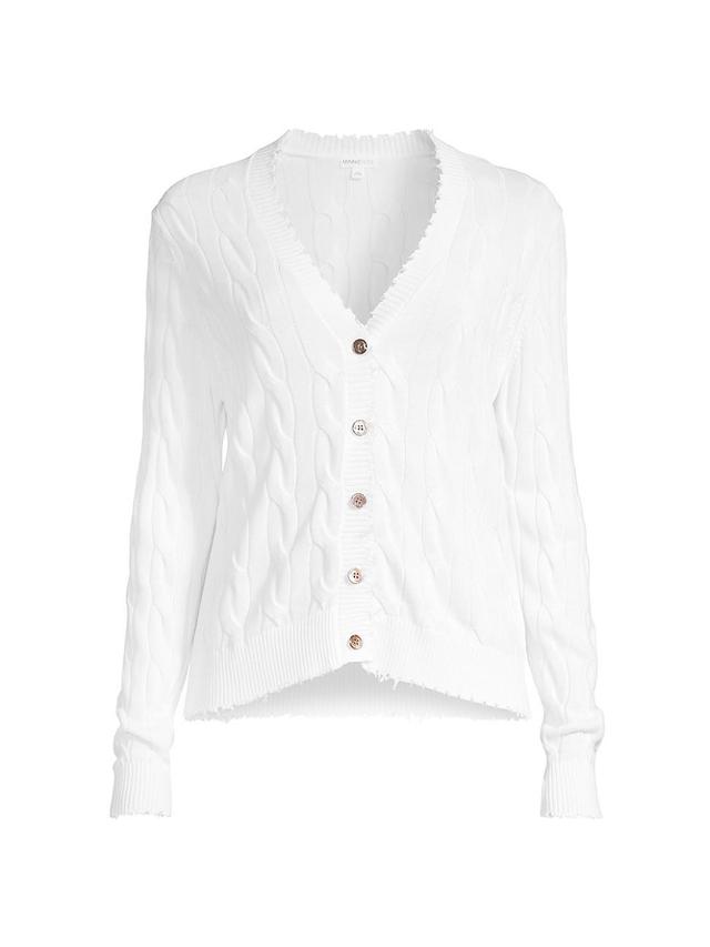 Womens Cable-Knit Cardigan Product Image