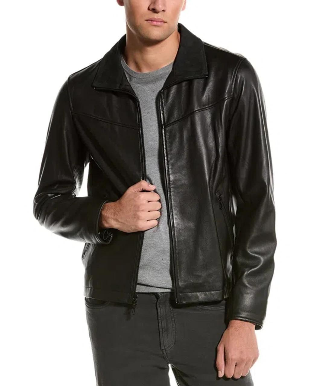 Grant Leather Jacket In Black product image