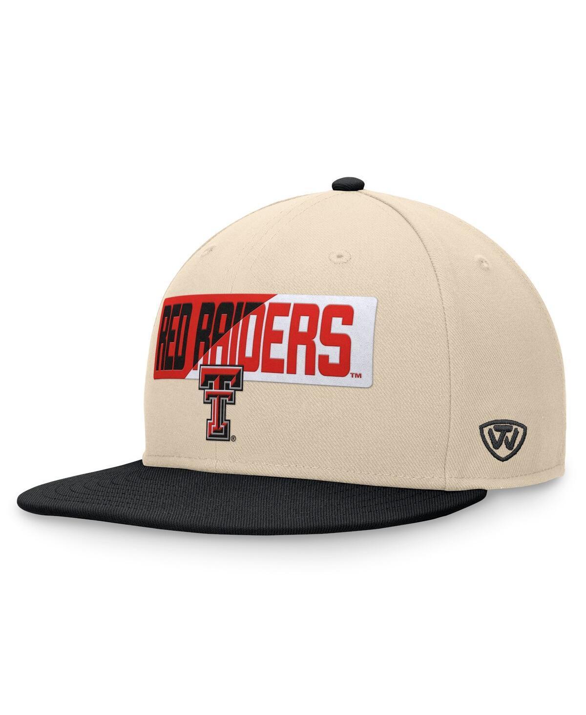 Mens Top of the World Khaki Texas Tech Red Raiders Goalaso Snapback Hat Product Image