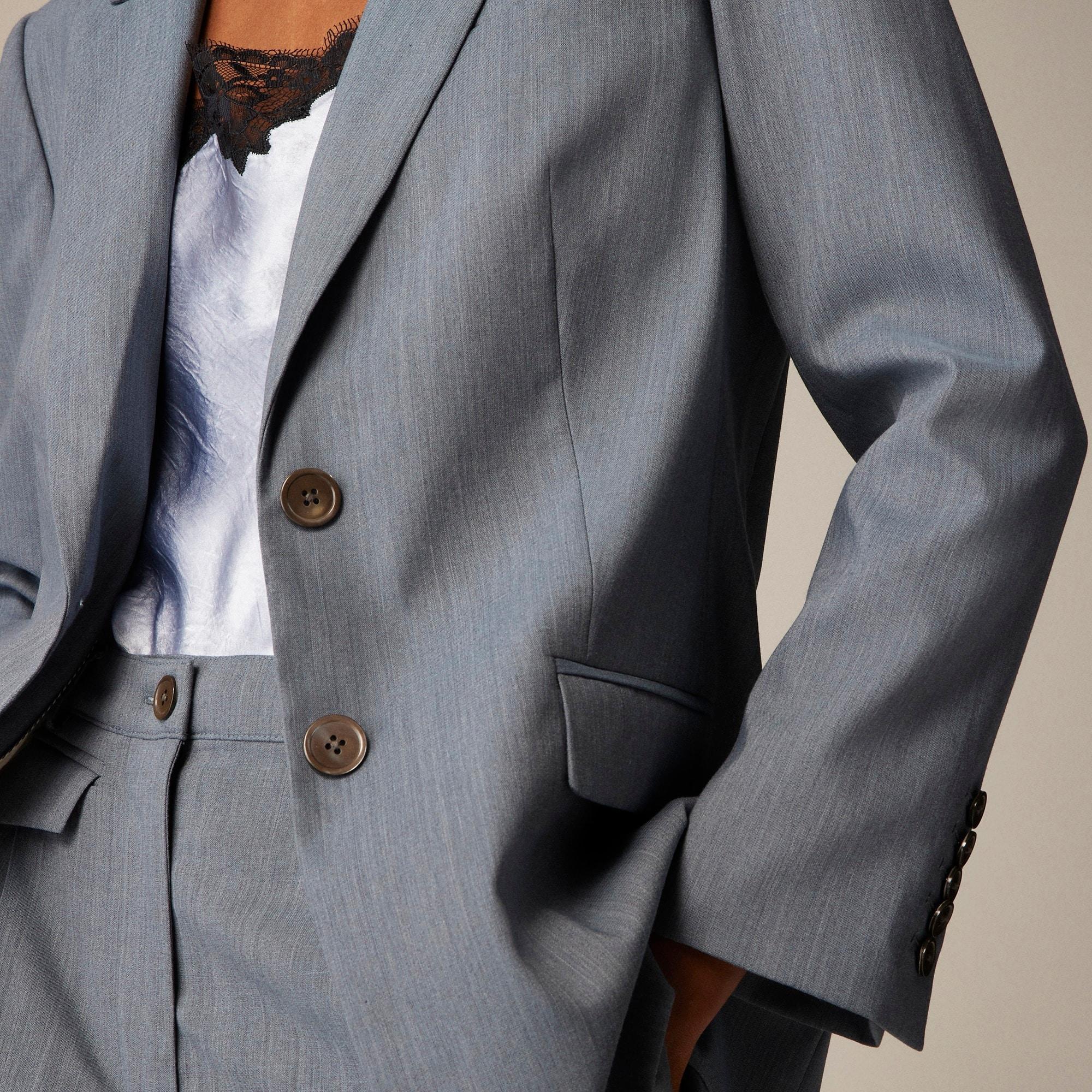 Relaxed blazer in gauzy Italian wool blend Product Image