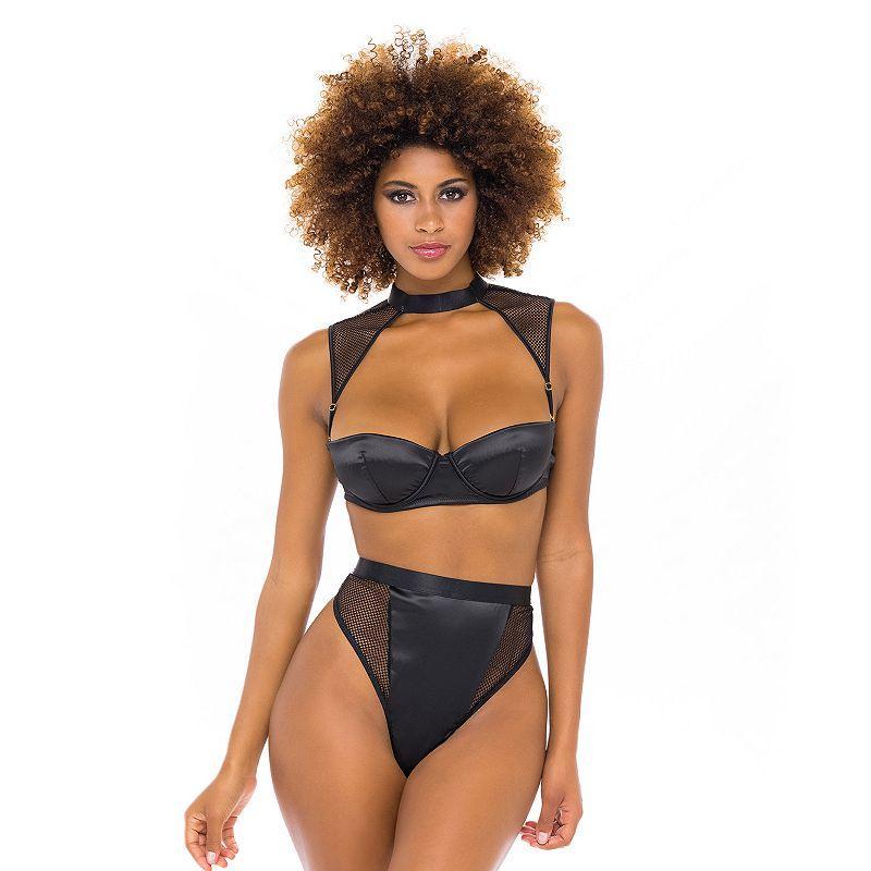 Oh La La Cheri Choker Underwire Bra & High Waist Thong Set Product Image