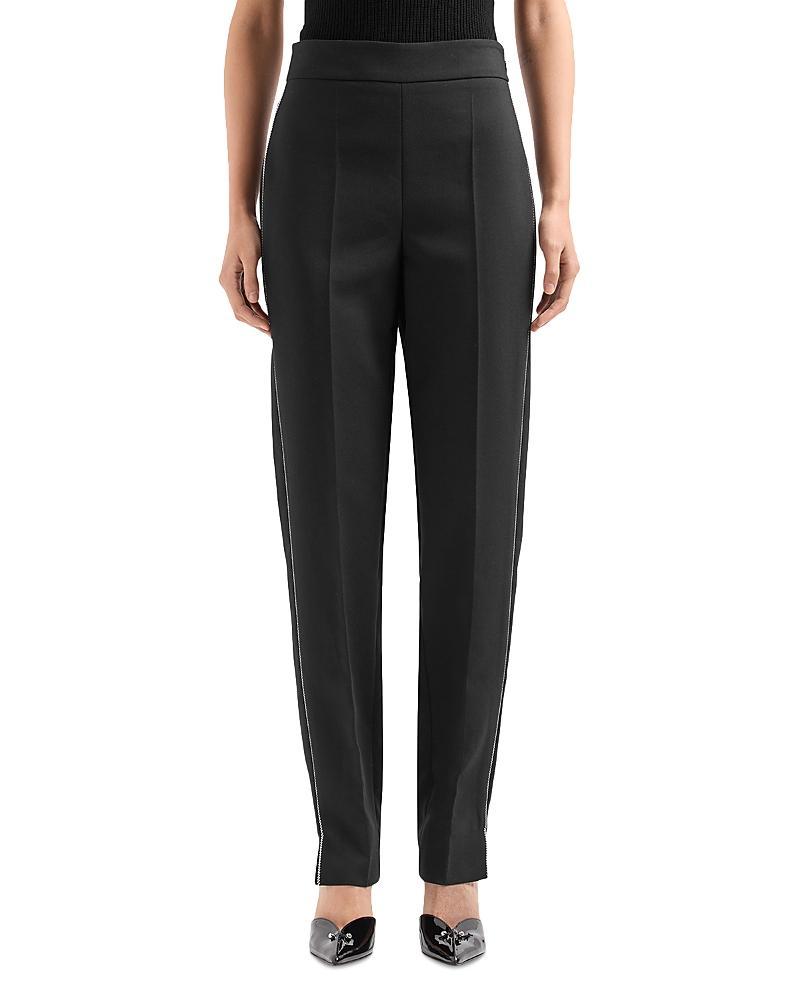 Womens Zip-Trim Techno Cady Trousers Product Image