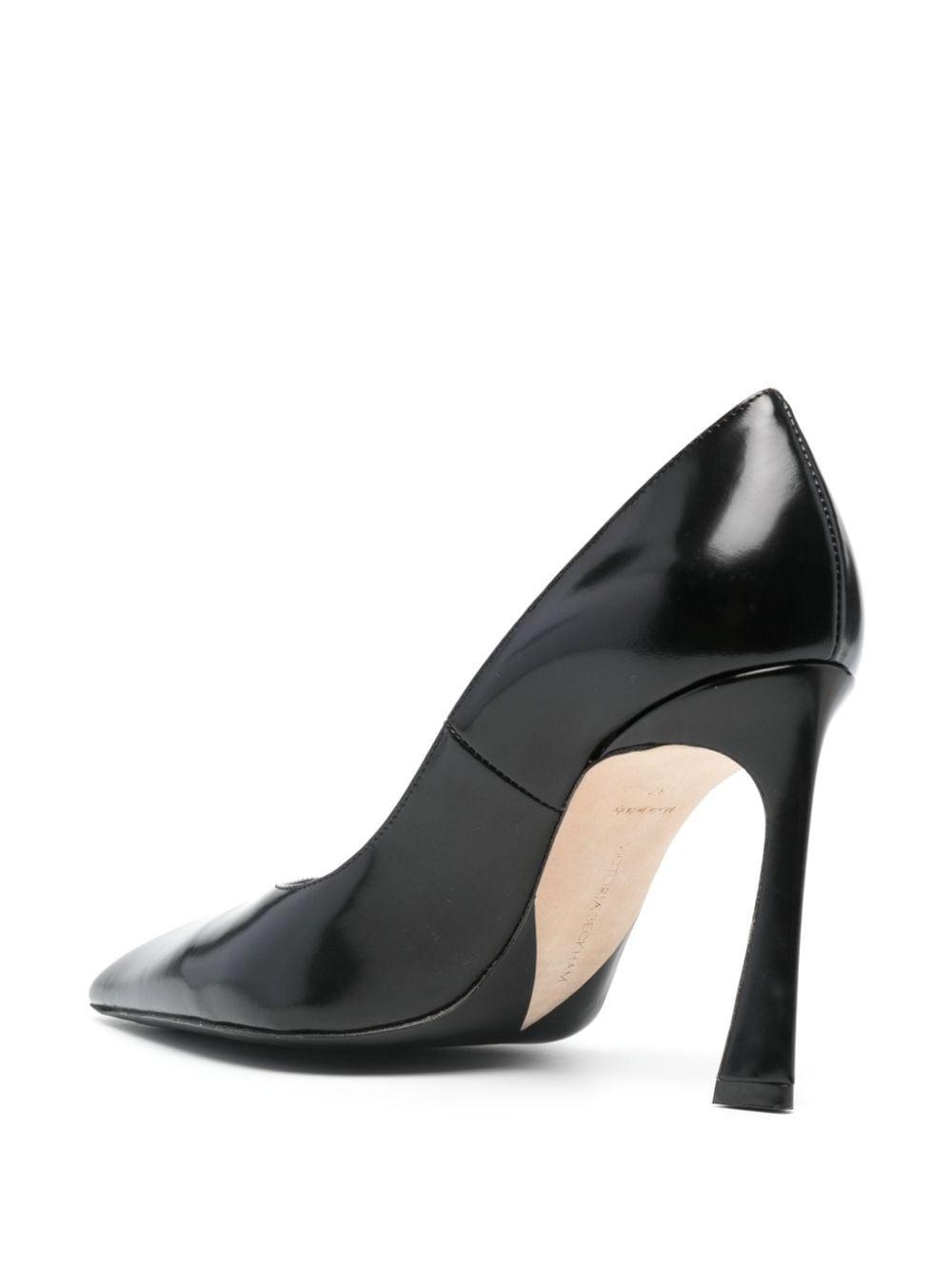 V 100mm Leather Pump In Black Product Image