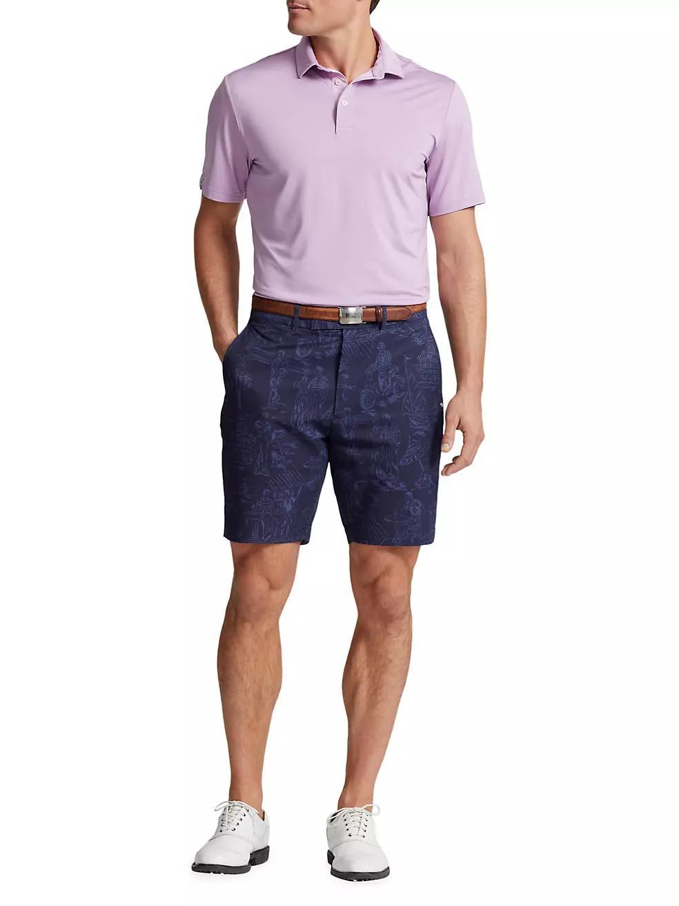 Graphic Flat-Front Shorts Product Image