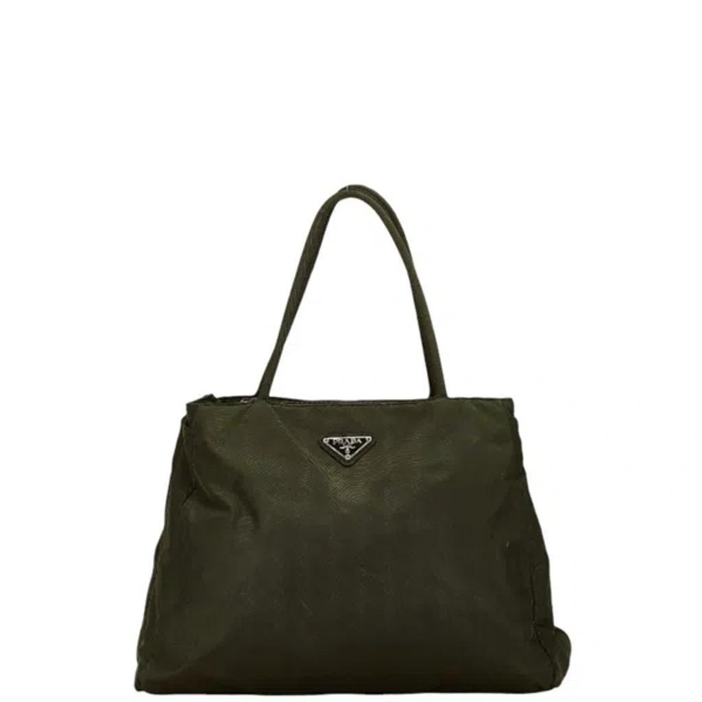 Tessuto Khaki Synthetic Tote Bag () Product Image