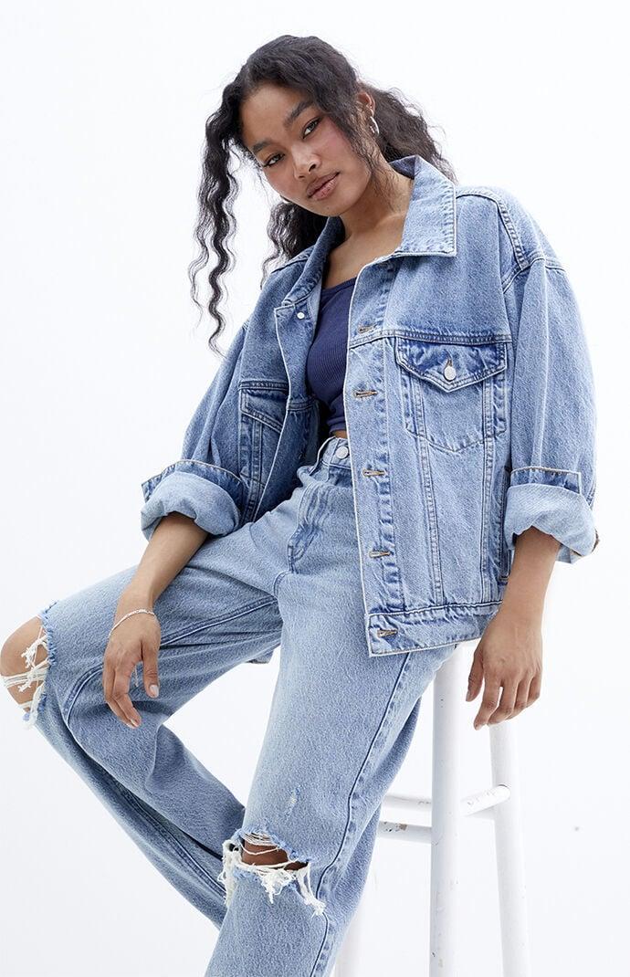 Women's Relaxed Denim Trucker Jacket - product image