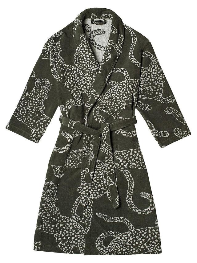 Mens Jaguar Cotton Tie-Waist Robe Product Image