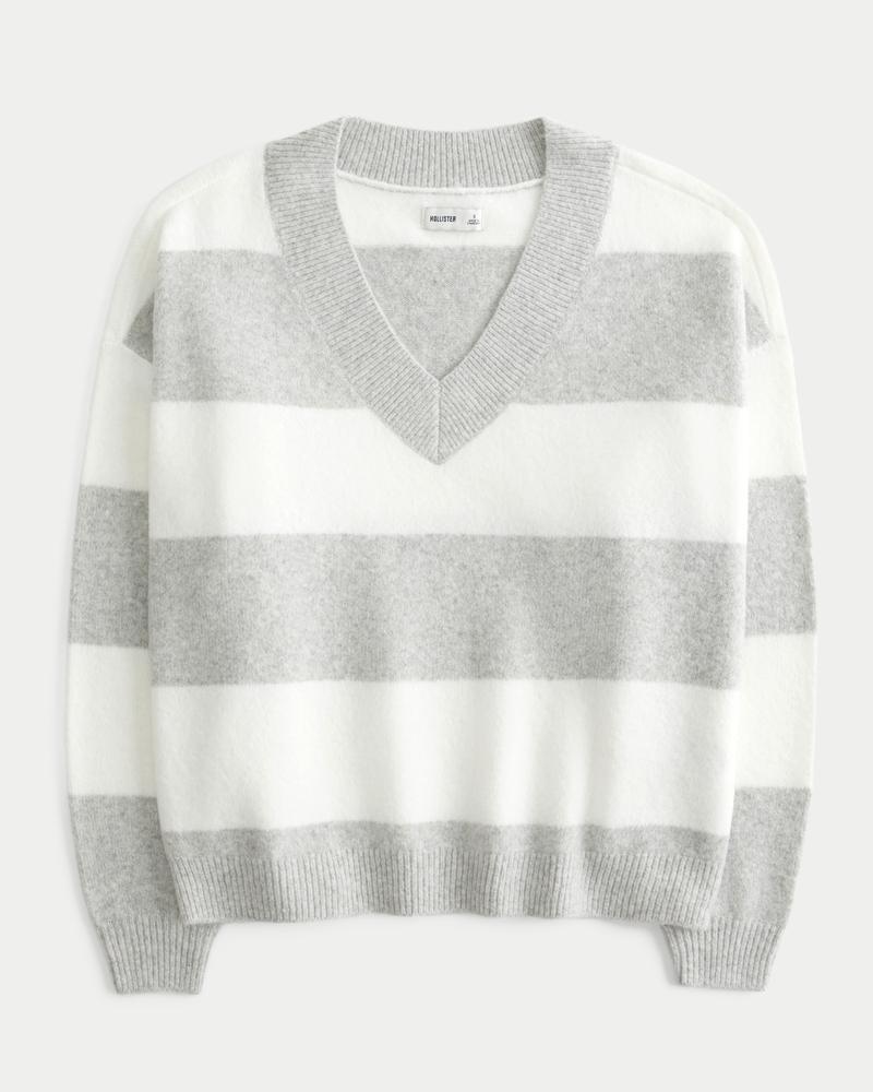 Hollister Comfy Cloud Oversized V-Neck Sweater Product Image