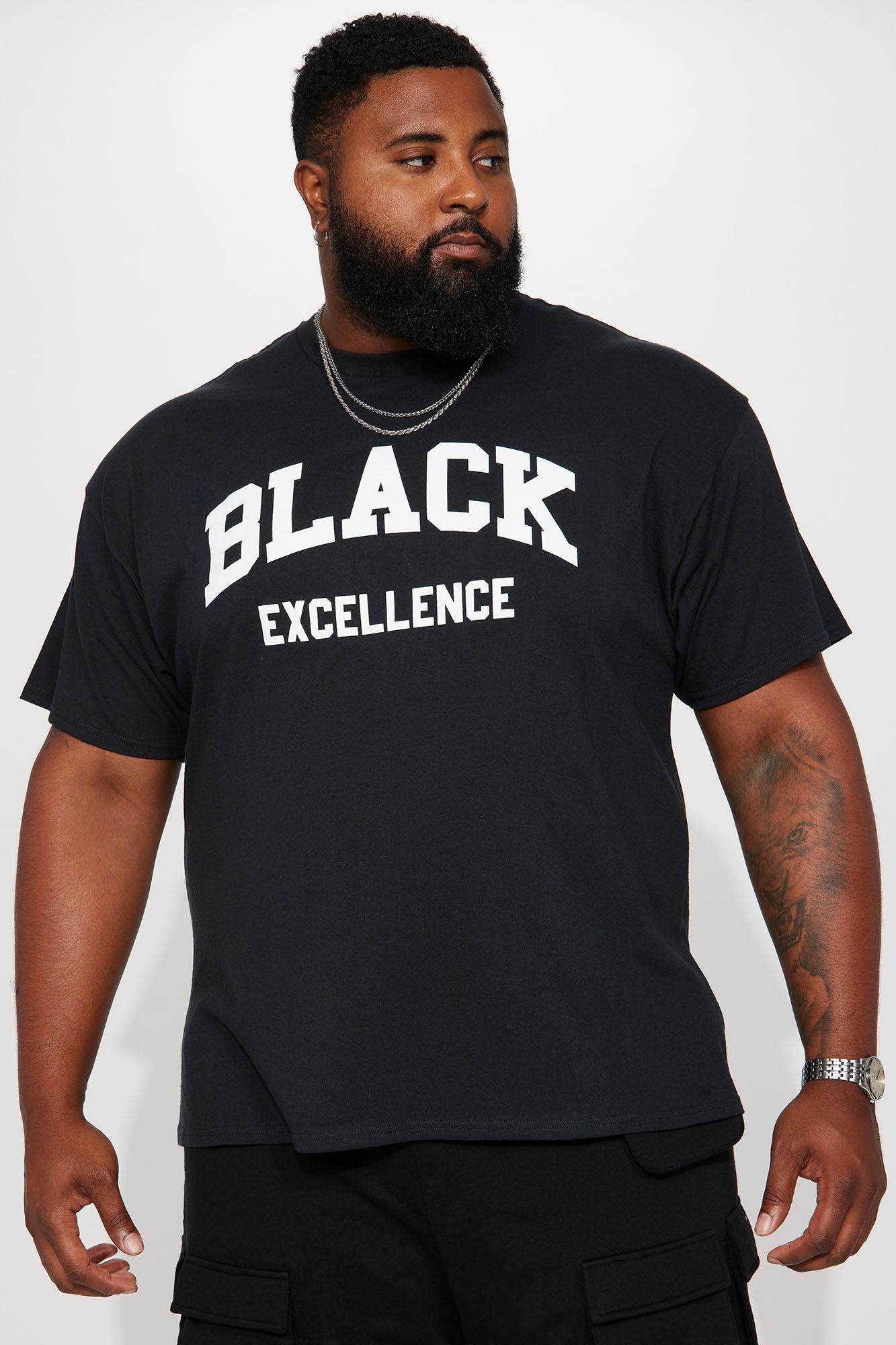 Black Excellence Varsity Short Sleeve Tee - Black Product Image