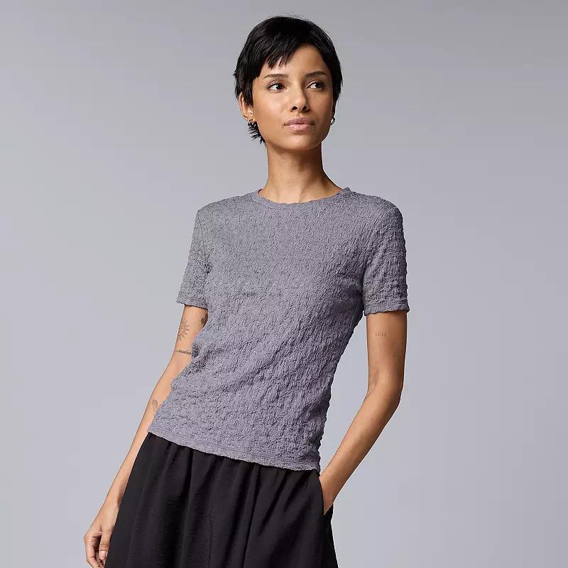 Womens Simply Vera Vera Wang Textured Tee Product Image