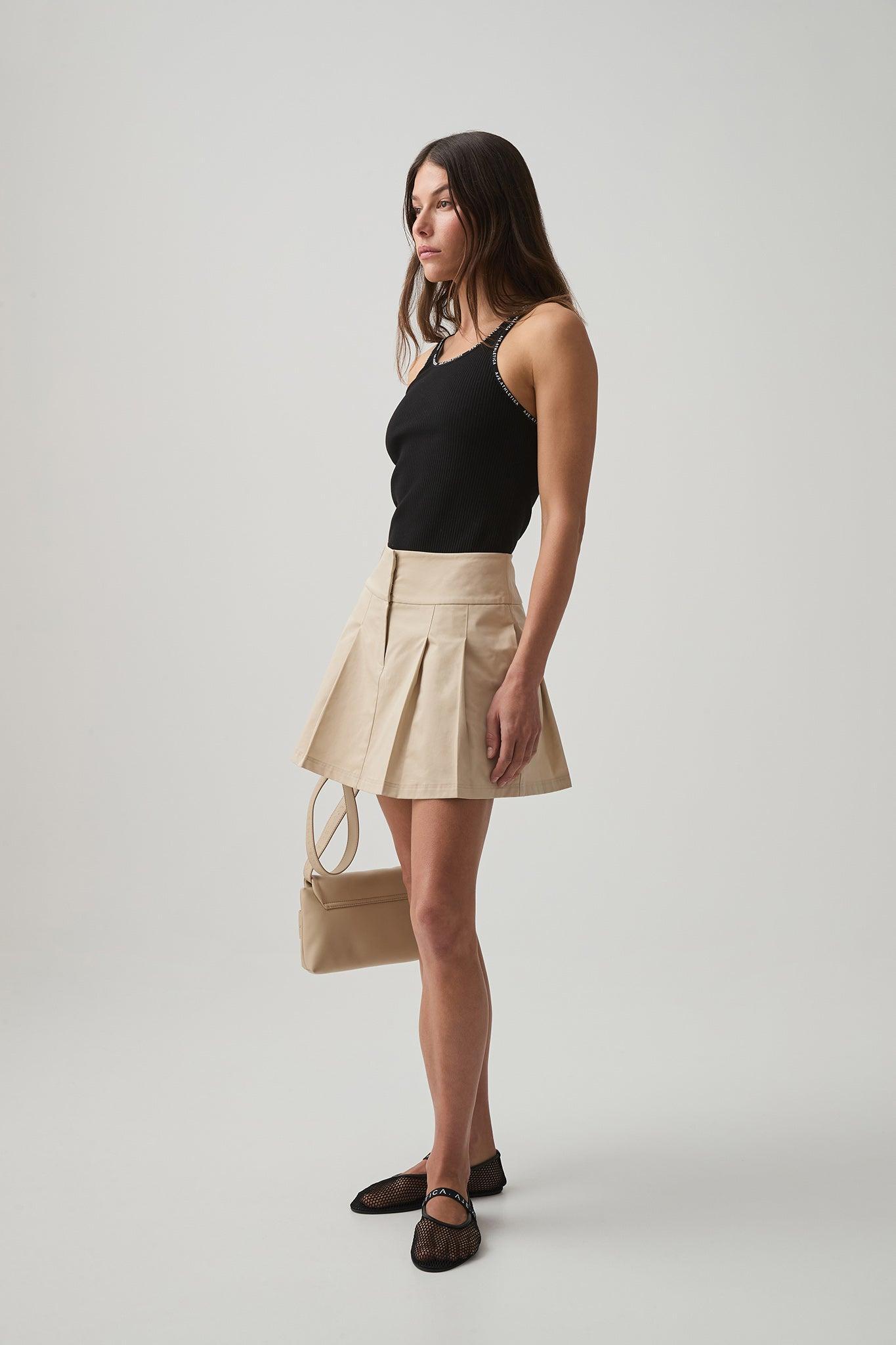 Pleated Mini Skirt 648 Product Image