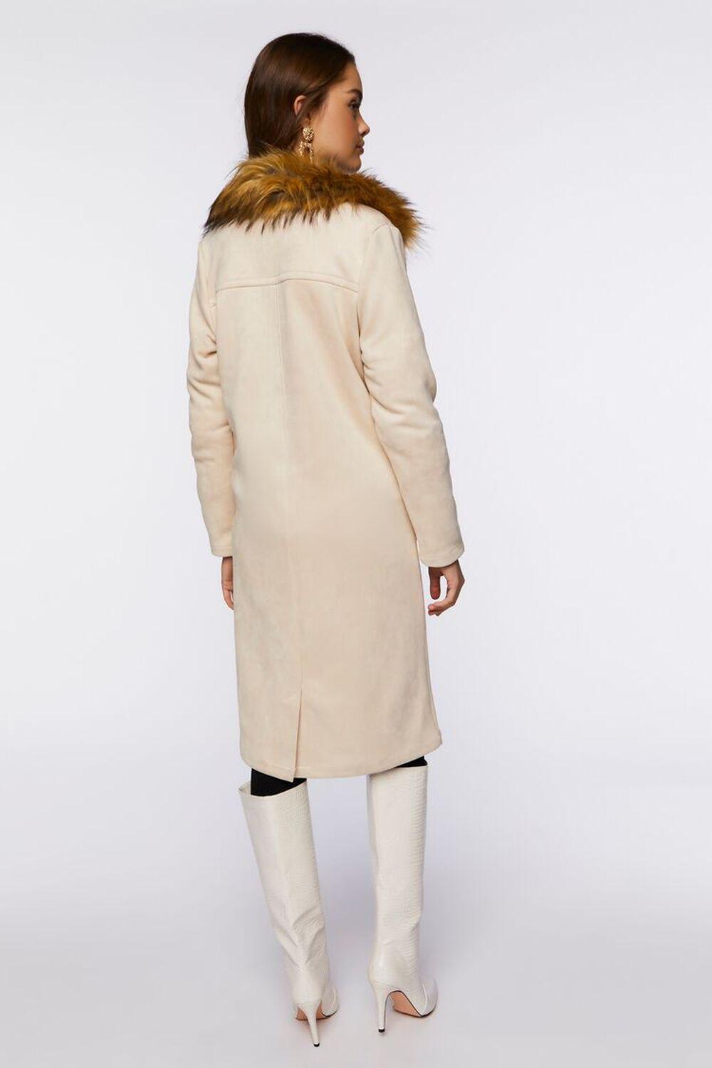 Faux Suede & Fur Longline Coat | Forever 21 Product Image