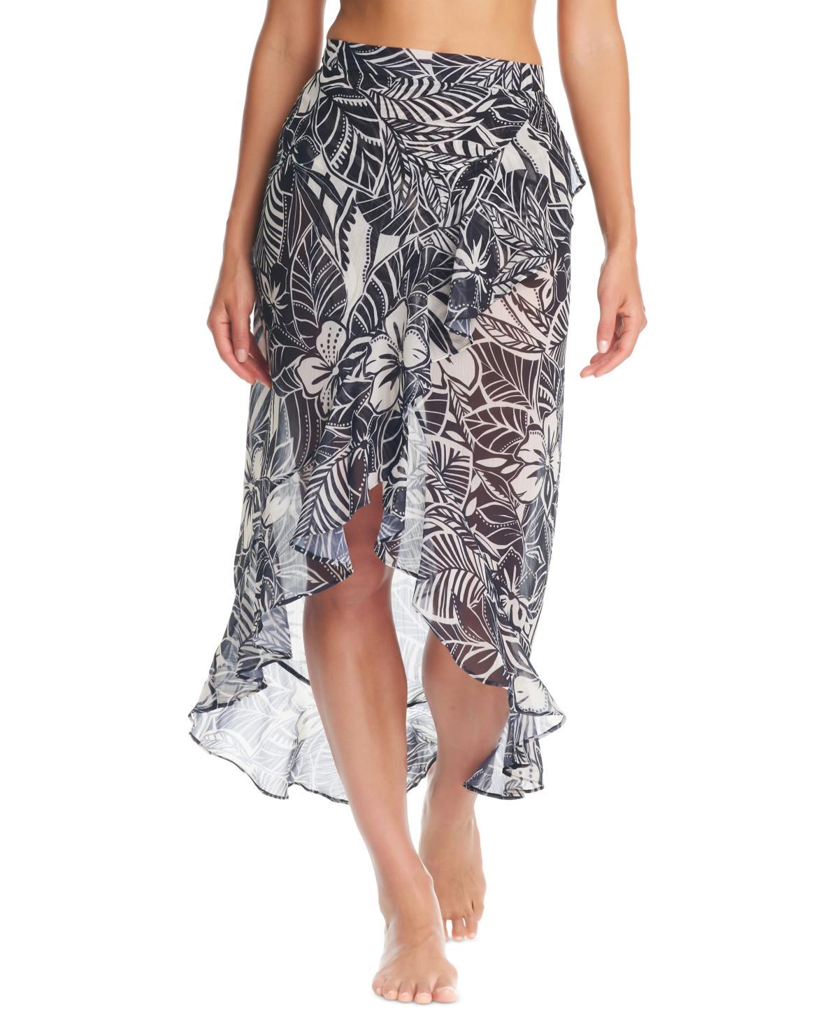 Bleu by Rod Beattie Womens Ciao Bella Ruffle Sarong Cover-Up Product Image