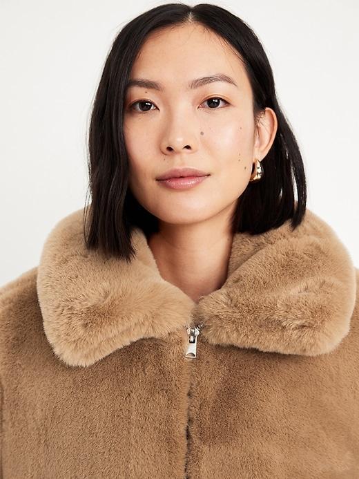 Faux-Fur Zip Jacket Product Image