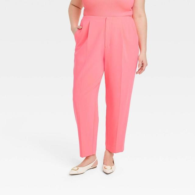 Womens High-Rise Tailored Trousers - A New Day Coral 17 Product Image