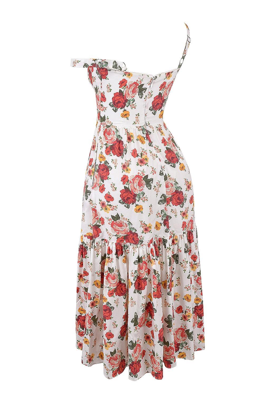 Elia Italian Rose Print Cotton Midi Sundress Product Image