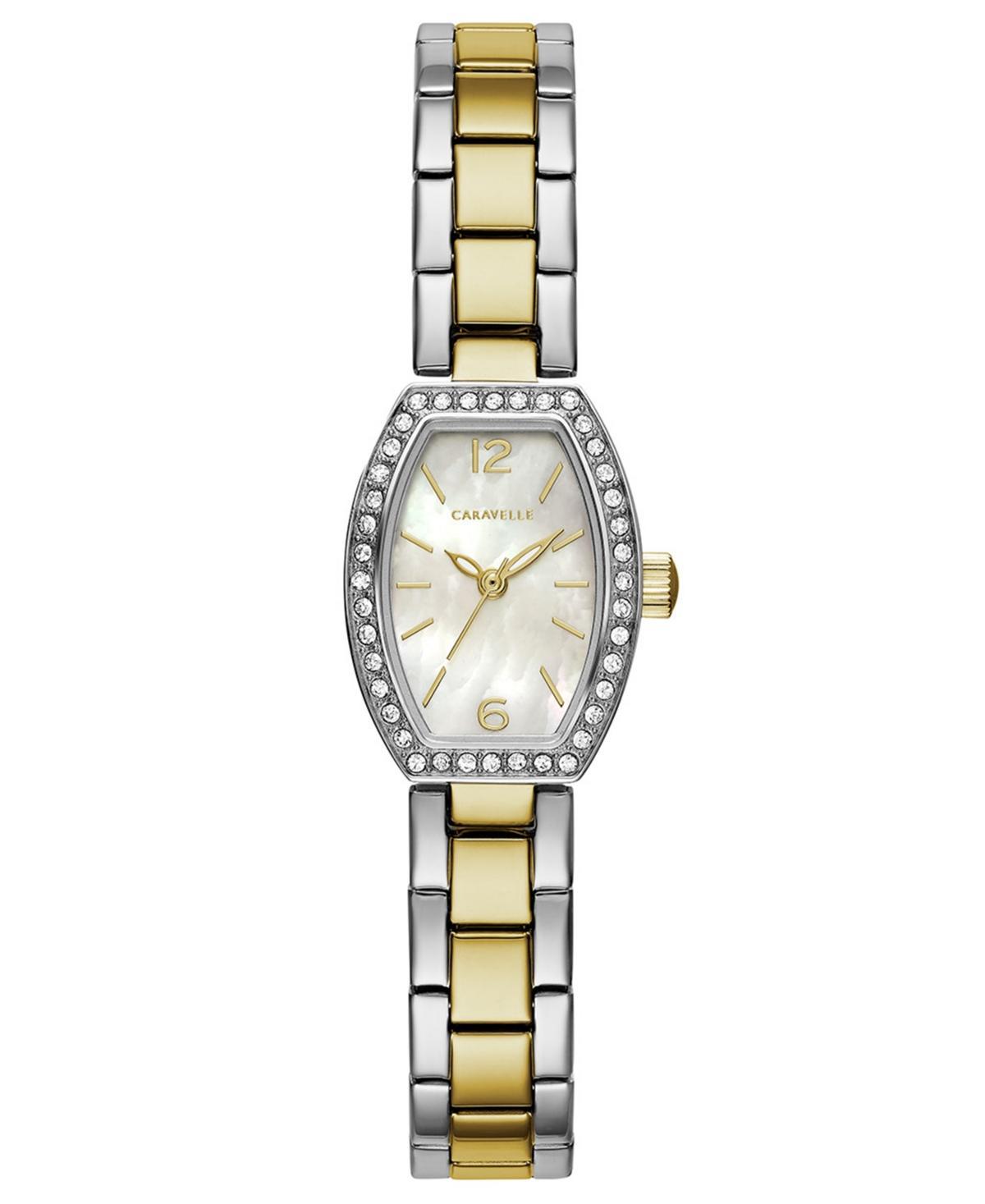 Montre Tendance 24 Mm Pour Femmes Dress De Caravelle/lunette  Cristaux - Argent/dor/blanc Argent Product Image