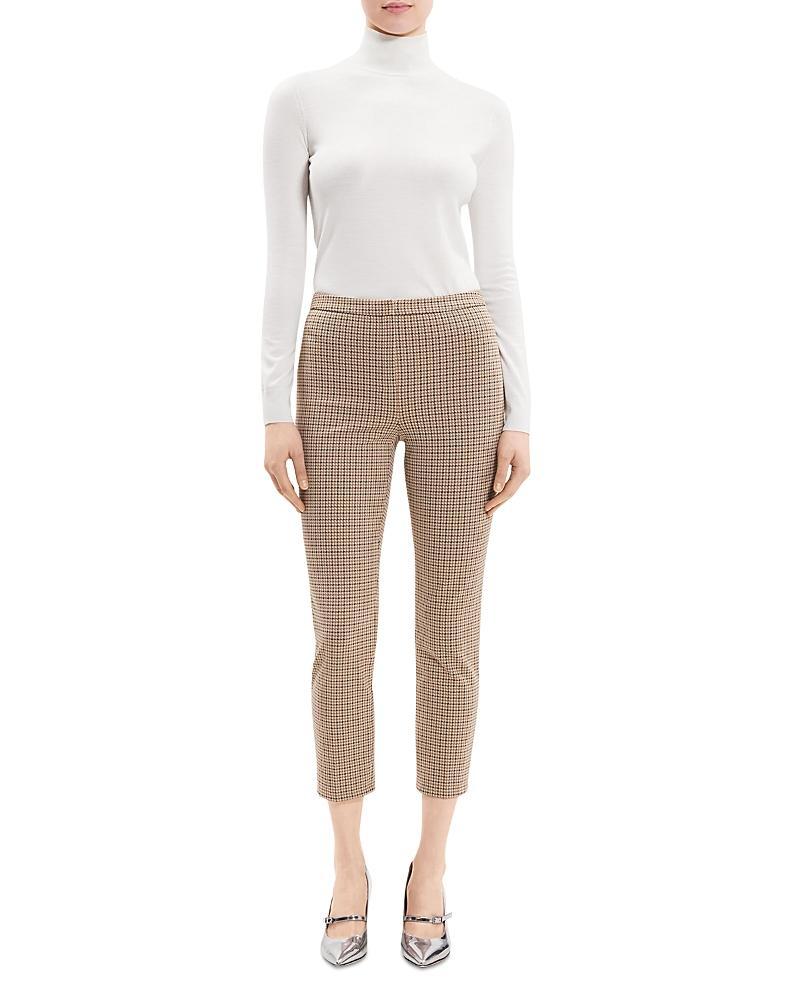 Theory Slim Fit Cropped Houndstooth Pants product image