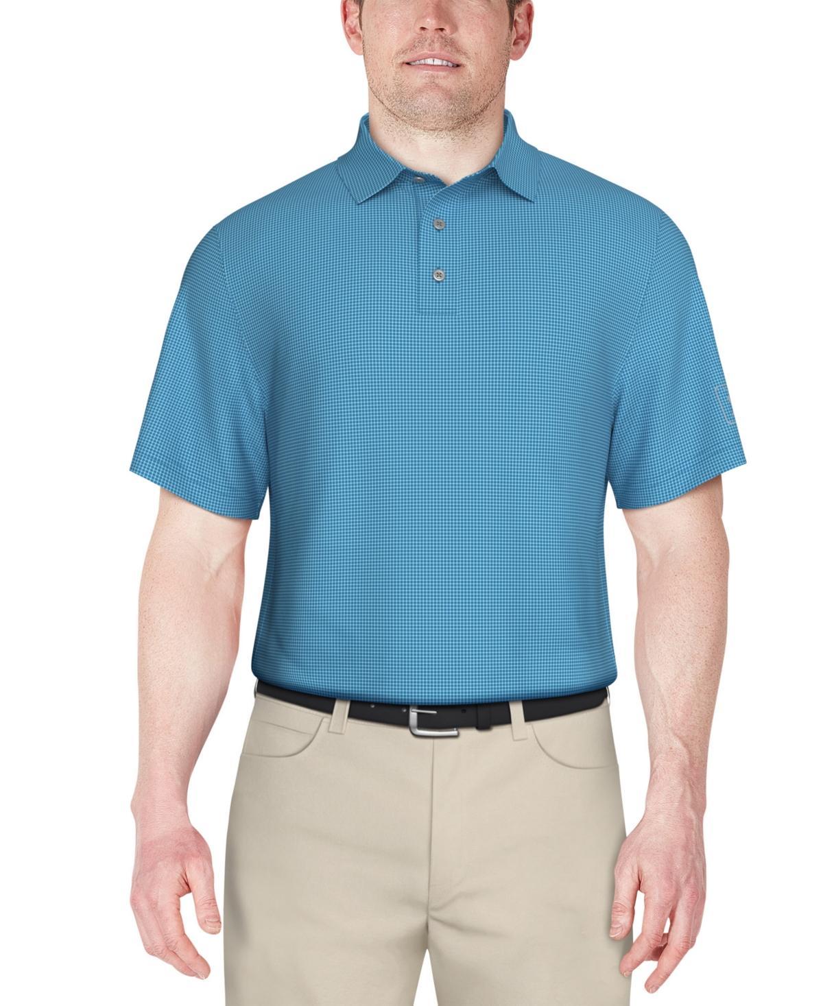 Pga Tour Mens Short Sleeve Mini Check Polo Shirt Product Image