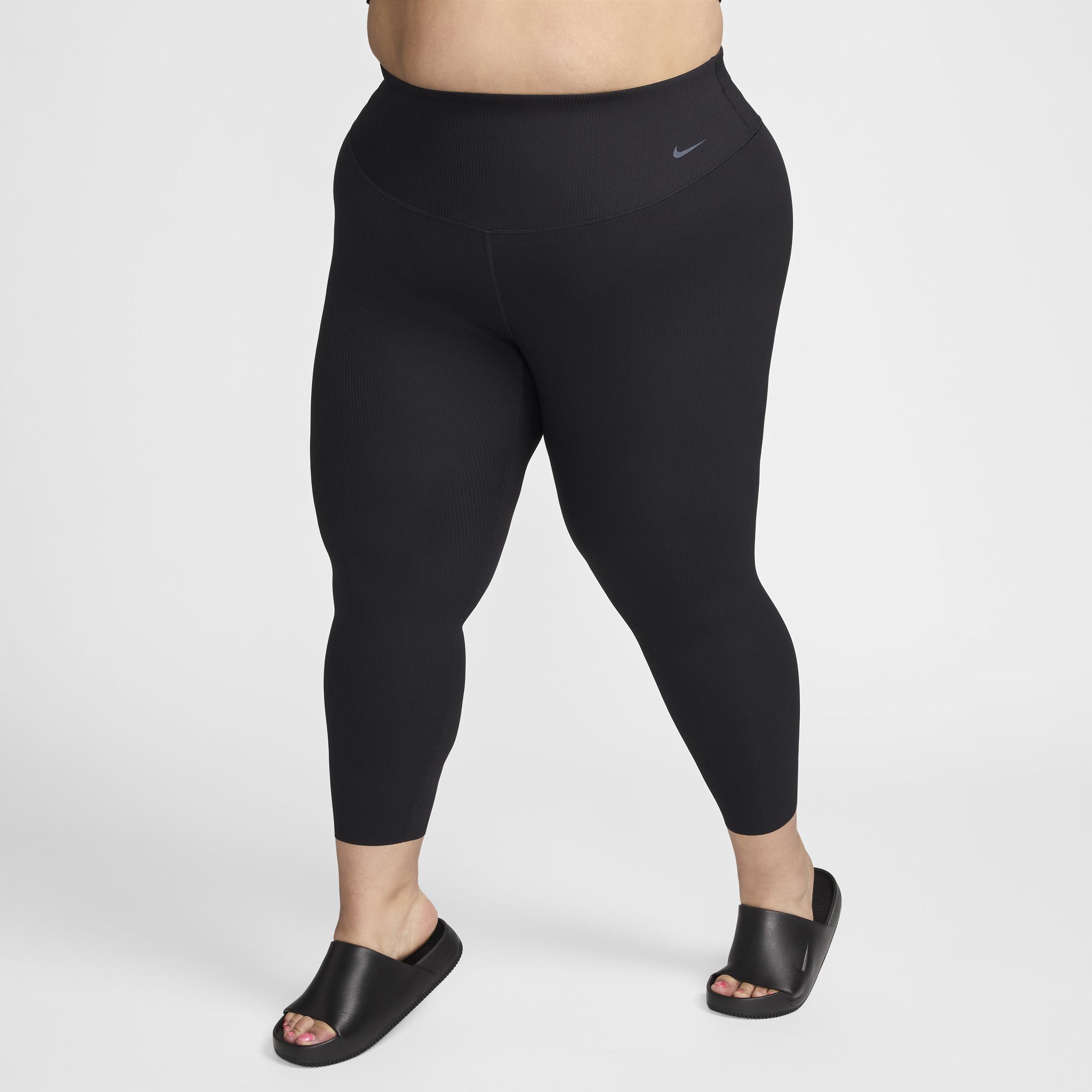 Nike Women's Zenvy Rib Gentle-Support High-Waisted 7/8 Leggings (Plus Size) Product Image