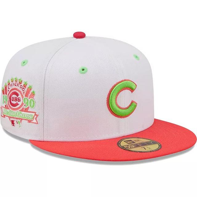 Mens New Era /Coral Chicago Cubs 1990 MLB All-Star Game Strawberry Lolli 59FIFTY Fitted Hat Product Image