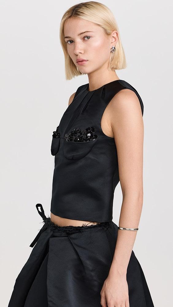 SHUSHU/TONG Embellished Bustier Sleeveless Top | Shopbop Product Image