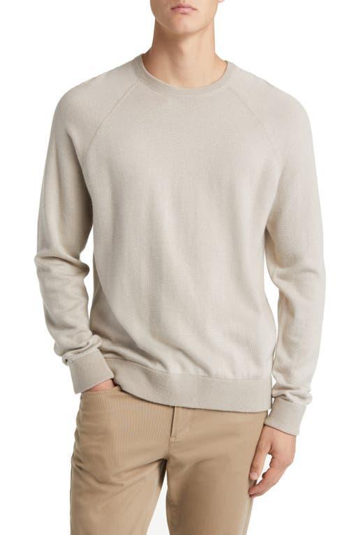 Vince Birdseye Jacquard Wool & Cotton Crewneck Sweater Product Image