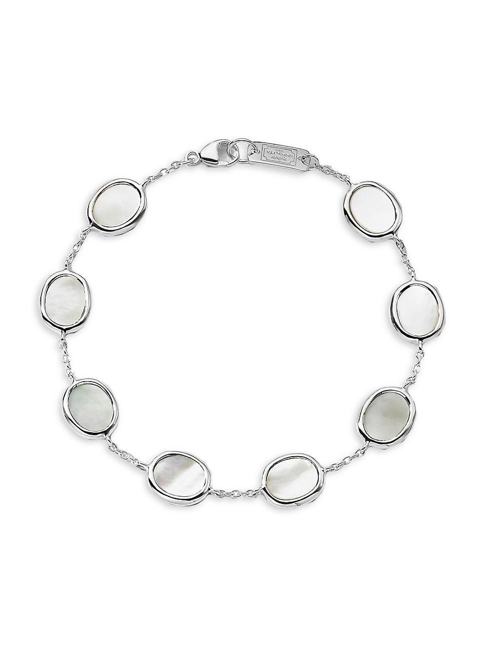 Mini Oval Slice Chain Bracelet in Sterling Silver Product Image