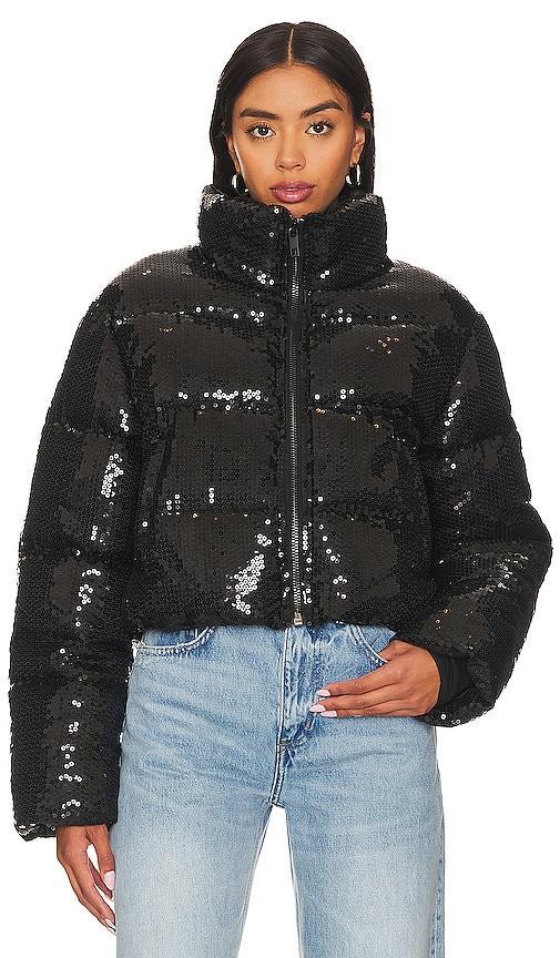 Womens Kat Sequined Puffer Coat Product Image