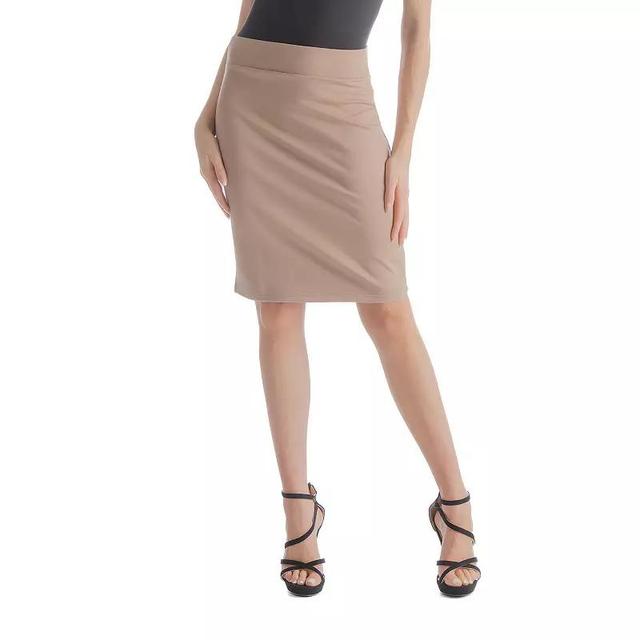 Womens 24Seven Comfort Apparel Elastic Waist Midi Pencil Skirt Product Image