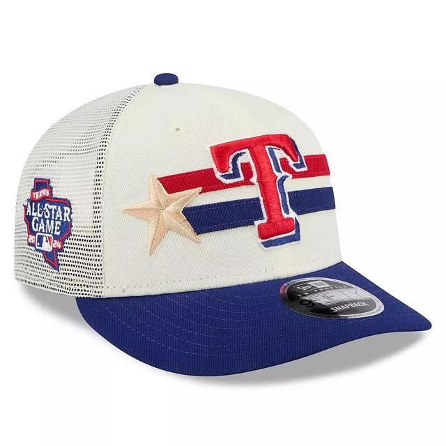 Mens New Era Cream/Royal Texas Rangers 2024 MLB All-Star Game Workout Meshback Low Profile 9FIFTY Snapback Hat Product Image