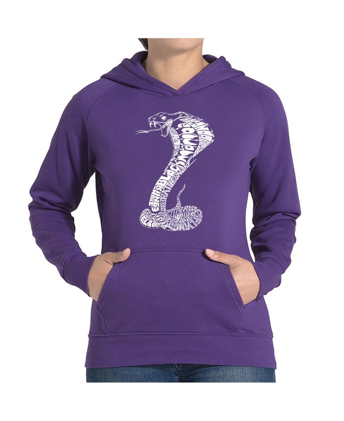 La Pop Art Womens Word Art Hooded Sweatshirt -Tyles Of Snakes Product Image