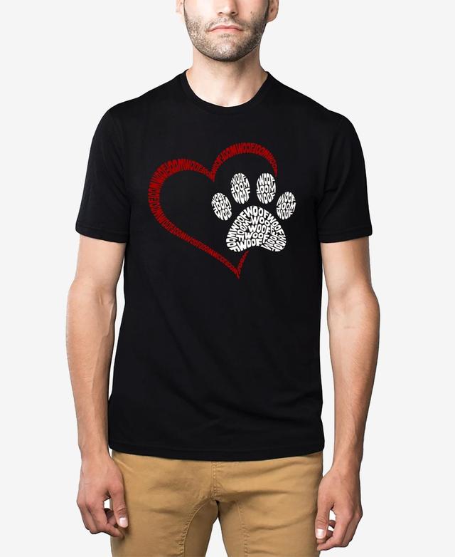 La Pop Art Paw Heart - Mens Premium Blend Word Art T-Shirt Product Image