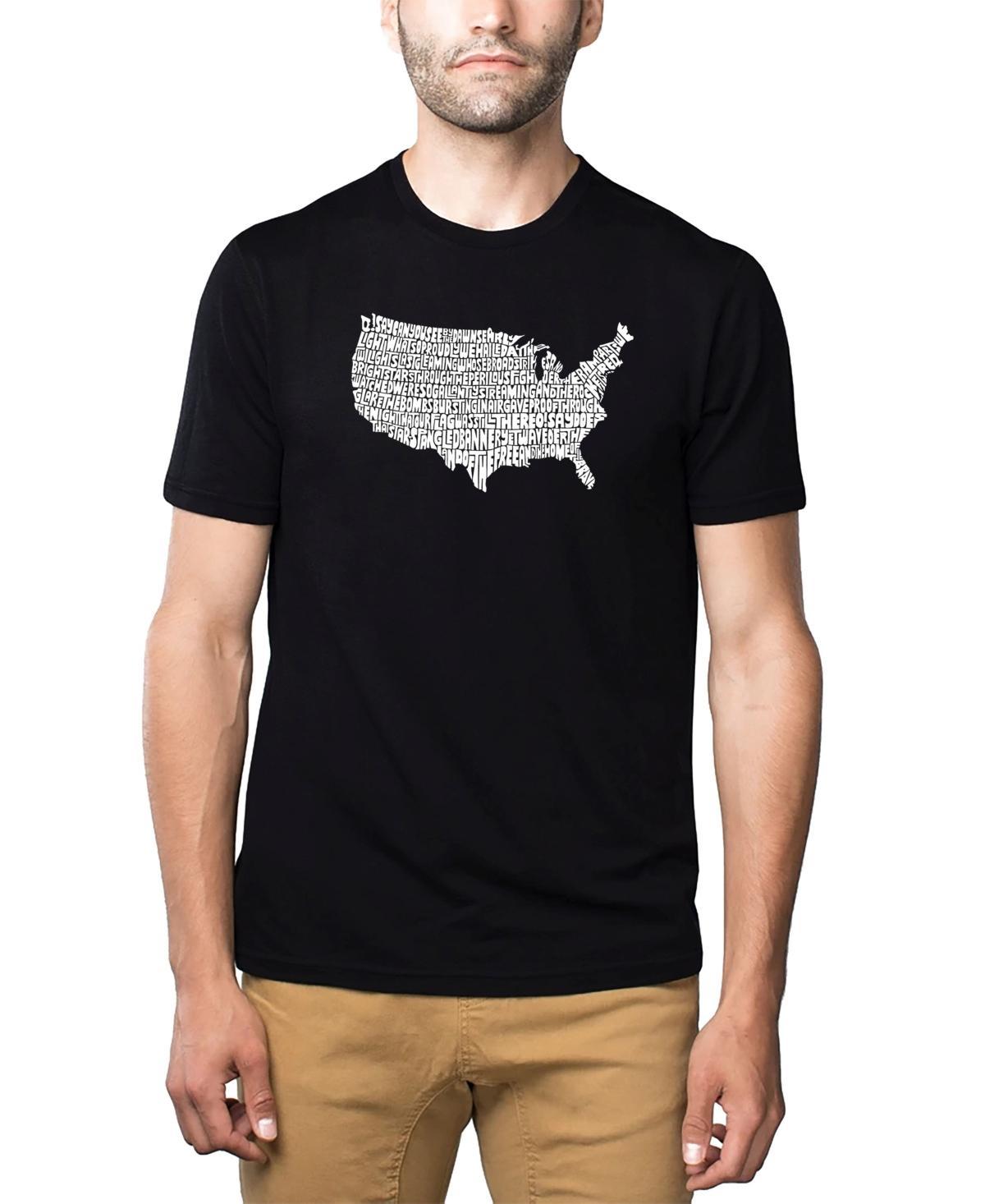 La Pop Art Mens Premium Word Art T-Shirt - The Star Spangled Banner Product Image