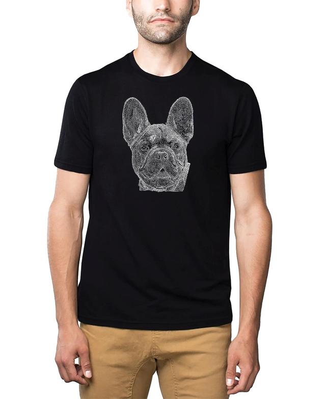 La Pop Art Mens Premium Word Art French Bulldog T-shirt Product Image