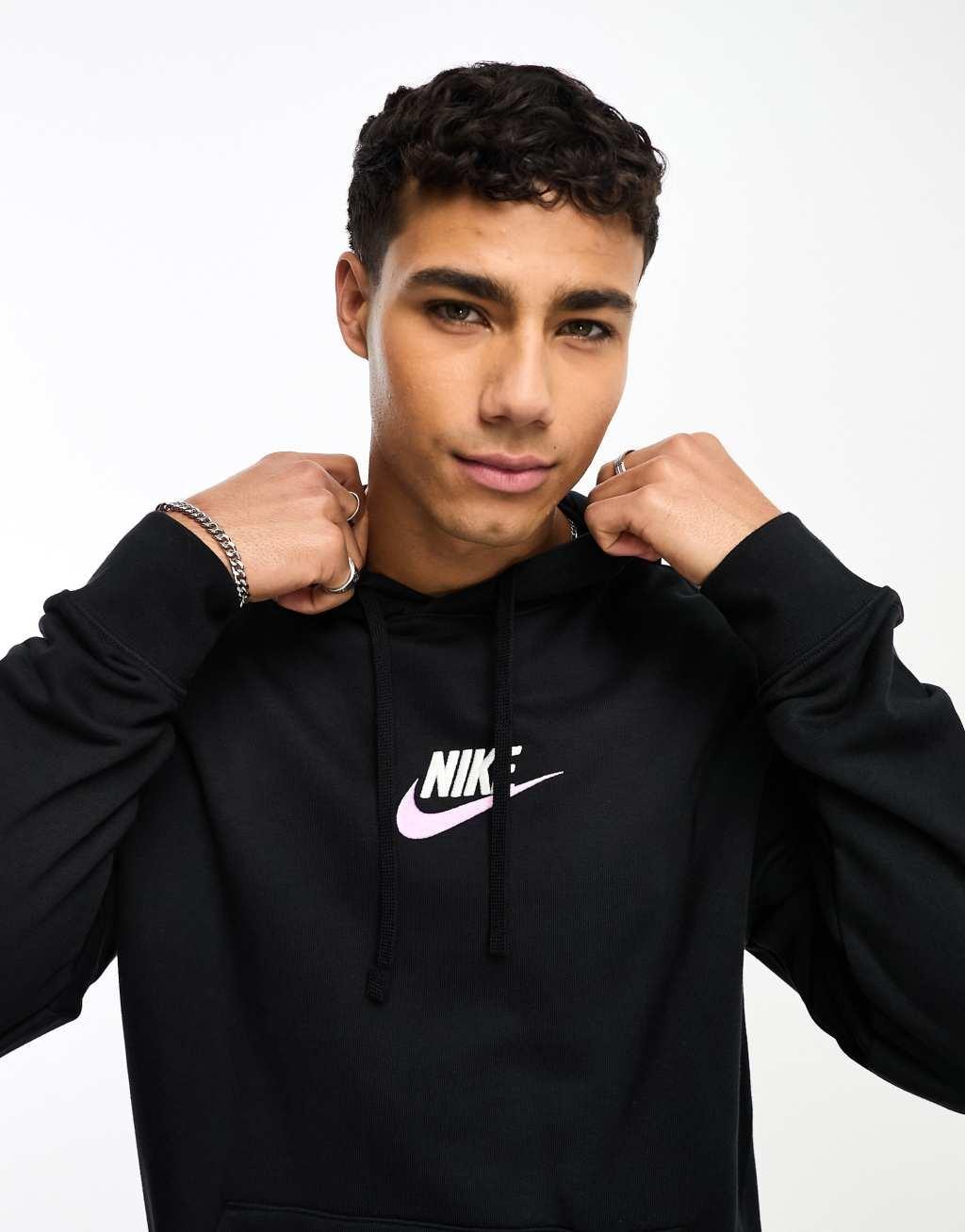 Nike Club Fleece hoodie in black product image