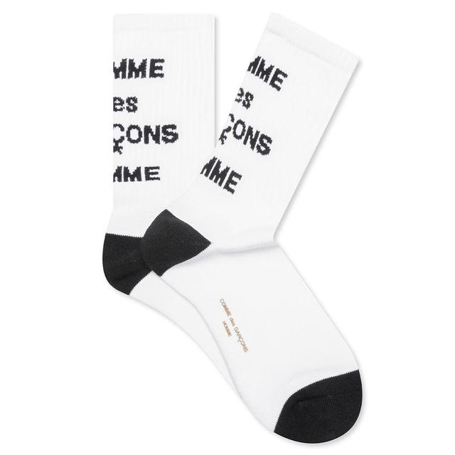 Logo Crew Socks - White Male Product Image