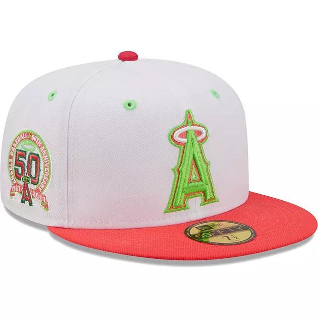 Mens New Era /Coral Los Angeles Angels 50th Anniversary Strawberry Lolli 59FIFTY Fitted Hat Product Image